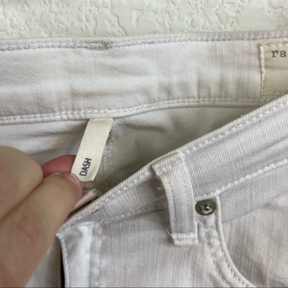 rag and bone Jeans The Dash In Tattered White - Picture 7 of 8